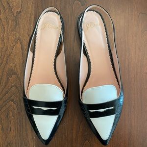 Like New J.Crew Tuxedo Slingback Loafers